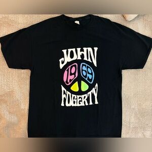 John Fogerty CCR 1969 Celebration Tour T-Shirt Black XL Concert Tee Rock Band
